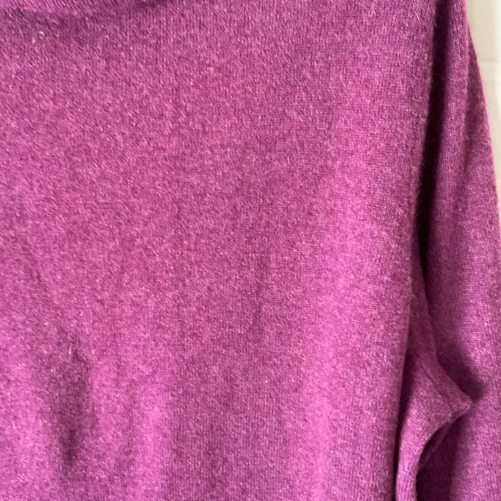 Talbots Petite Pure Cashmere Funnel Neck Sweater Plum Purple XLP KH5355 - Picture 8 of 9